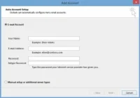 Kā iestatīt kontu programmā Microsoft Outlook 2013