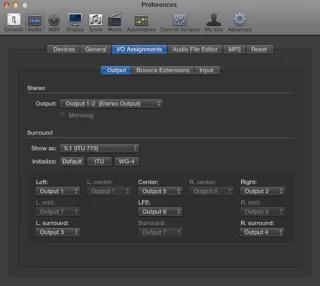 Lydinnstillinger i Logic Pro X