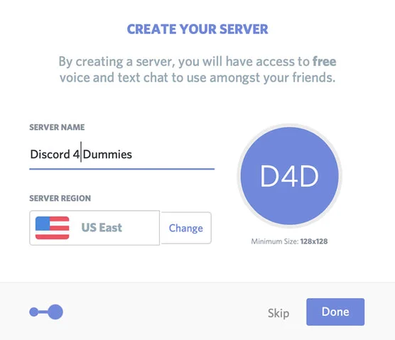 Discordi serveri konto seadistamine