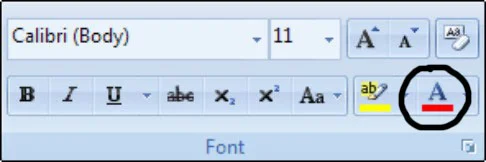Slik legger du farge til teksten din i Word 2007