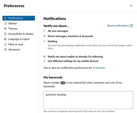 Как да управлявате Slack известия