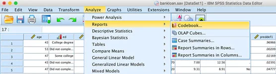 Elemzés futtatása az SPSS statisztikákban