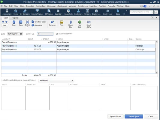 Az ABC osztályok használata a QuickBooks 2018-ban