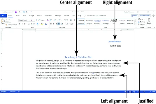 Kaip lygiuoti ir įtraukti pastraipas „Word 2019“.