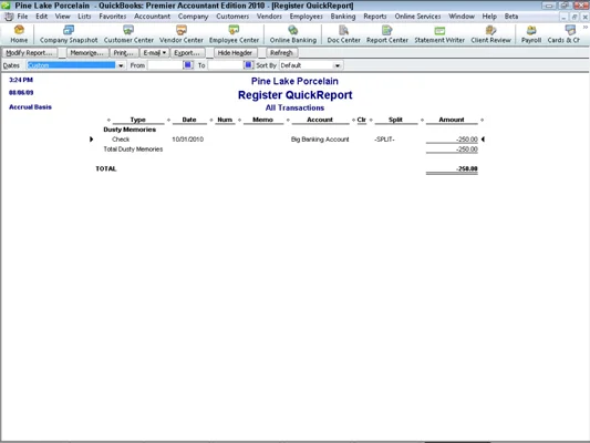 A QuickBooks 2010 regisztrációs ablakának használata