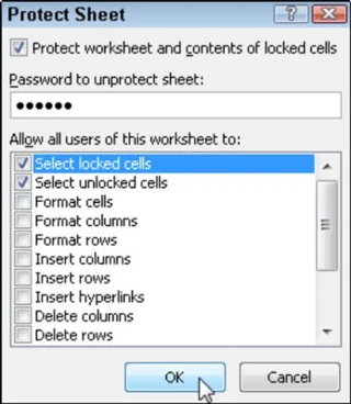 Kā aizsargāt šūnu datus programmā Excel 2010