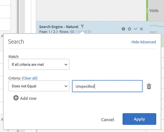 Adobe Analytics og søkemotordata