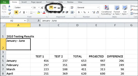 Excel vertikālās izlīdzināšanas opcijas