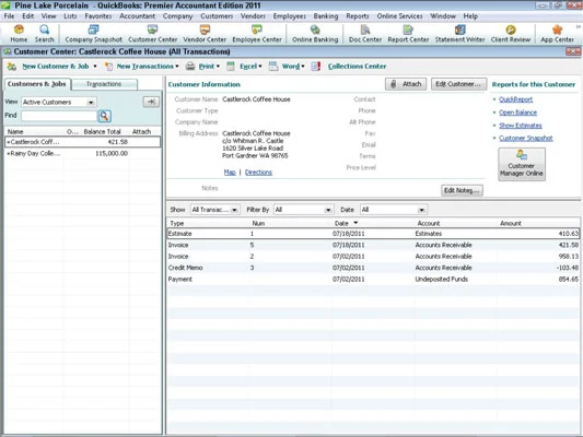 Ügyfél hozzáadása a QuickBooks 2011 ügyféllistájához