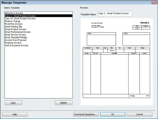 Számlaűrlap testreszabása a QuickBooks 2011-ben