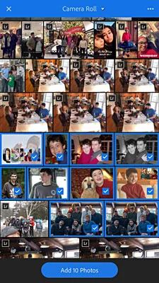 Organisere og redigere bilder i Lightroom-mobilappen