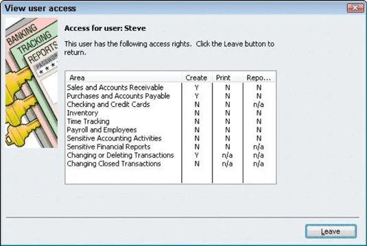 A felhasználói engedélyek megváltoztatása a QuickBooks 2011-ben