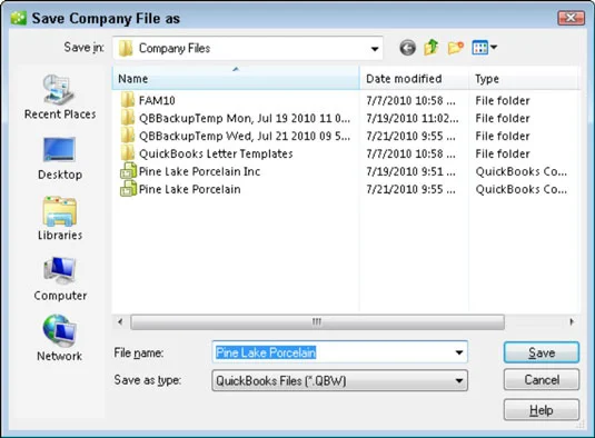 Hogyan lehet visszaállítani egy adatfájlt a QuickBooks 2011-ben