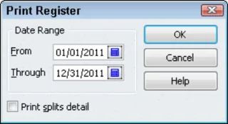 A QuickBooks 2011 regisztrációs ablak funkcióinak használata