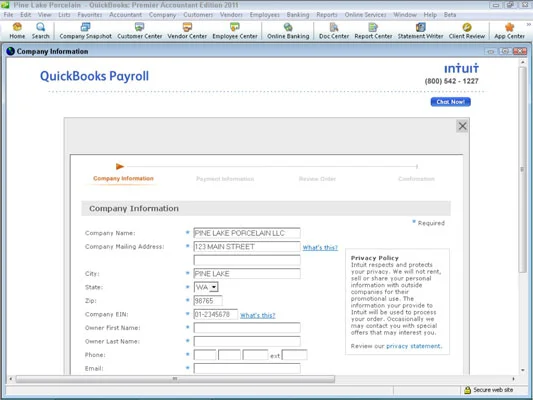 Az alapvető bérszámfejtés beállítása a QuickBooks 2011 segítségével