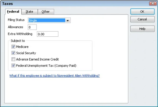 Az alapvető bérszámfejtés beállítása a QuickBooks 2011 segítségével