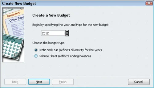 Hogyan készítsünk új költségvetést a QuickBooks 2011-ben