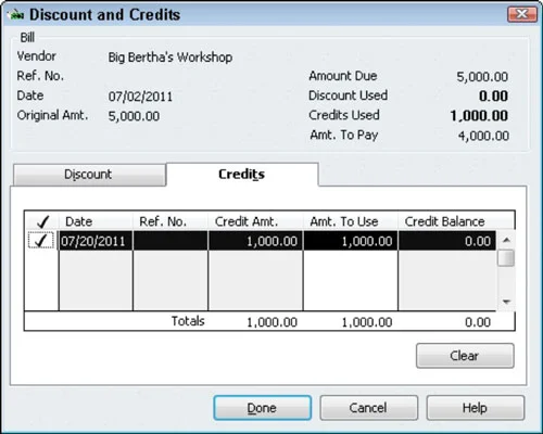 Számlák fizetése a QuickBooks 2011-ben