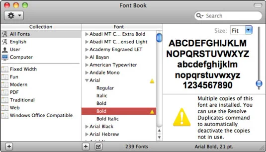 Kā atspējot dublētos fontus programmā Office 2011 darbam ar Mac