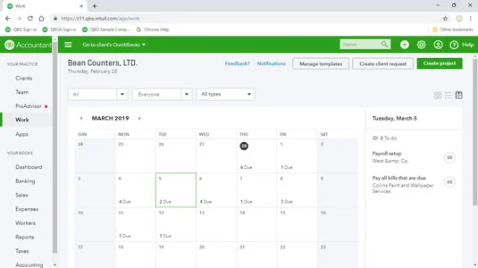 A QuickBooks online könyvelői gyakorlatának irányítása