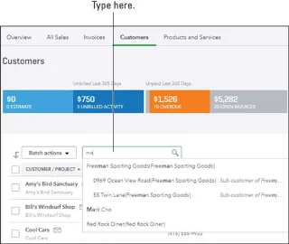Hogyan kereshet a QuickBooks online listáiban emberek számára