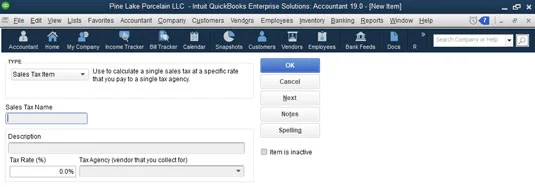 Как да добавяте елементи към списъка с елементи на QuickBooks 2019