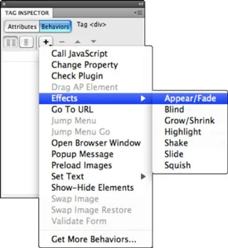 Adobe CS5 Dreamweaver AP Div-adferd