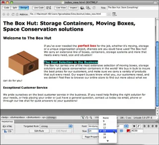 Tag Style-redigering i Adobe CS5 Dreamweaver
