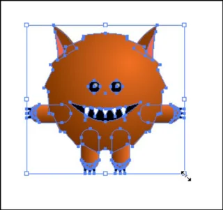 Velg som et transformasjonsverktøy i Adobe CS5 Illustrator