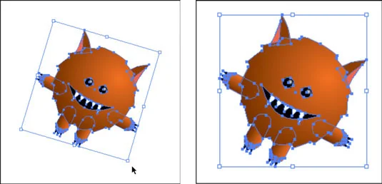 Velg som et transformasjonsverktøy i Adobe CS5 Illustrator