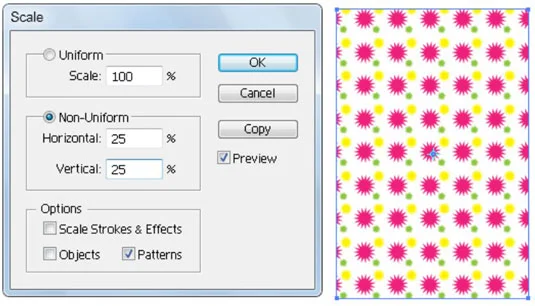 Mønsterbygging og redigering i Adobe CS5 Illustrator