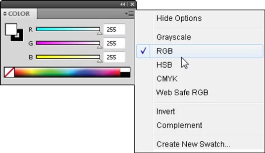 Fargepanelet i Adobe CS5 Illustrator