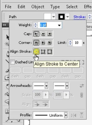 Adobe CS5 Illustrator Stroke Modification