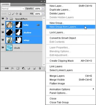 Organiser lagene dine i Photoshop CS5