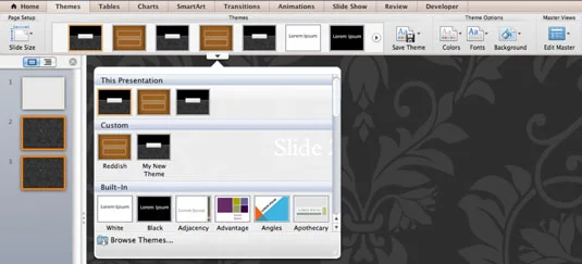 Kako uporabiti teme v Office 2011 za Mac