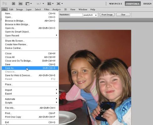 Vanlige menyer i Adobe CS5