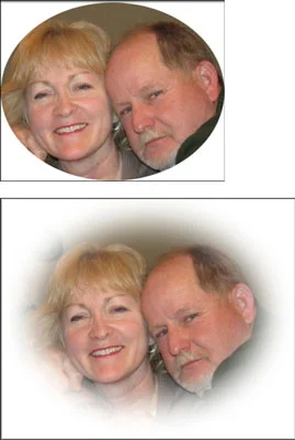 Retusjer Photoshop-utvalg med Feather