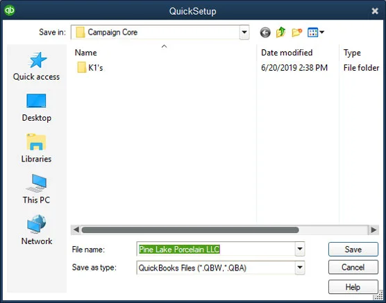 Az Express Setup használata a QuickBooks 2020 programban