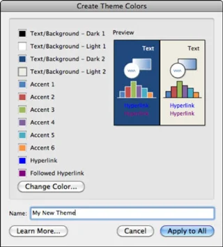 Motīva izveide PowerPoint prezentācijai programmā Office 2011 darbam ar Mac