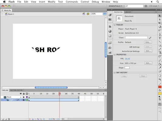 Bruk maskelag i Flash CS5