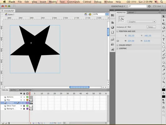 Hvordan lage grafiske symboler i Flash CS5