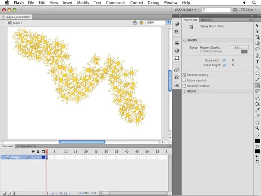 Flash CS5 Spray Brush Tool