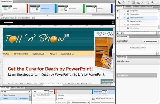 Hvordan definere sider i Flash Catalyst CS5