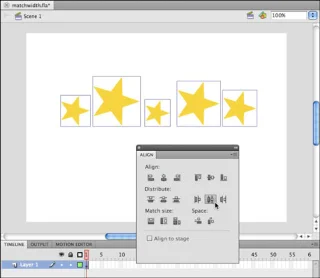 Hvordan justere og distribuere kunstverk i Flash CS5