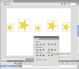 Hvordan justere og distribuere kunstverk i Flash CS5