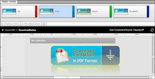 Hvordan definere knappetilstander i Flash CS5 Catalyst