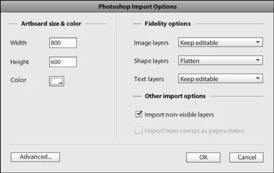 Importáljon Photoshop vagy Illustrator fájlokat a Flash CS5 Catalyst alkalmazásba