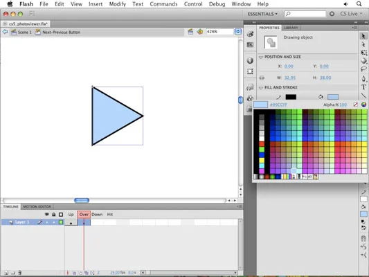 Hvordan legge til innhold i Flash CS5-knapptilstander