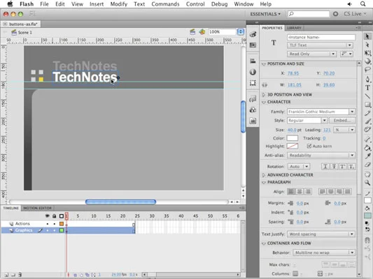 Juster Flash CS5-objekter med rutenett, hjelpelinjer og snap