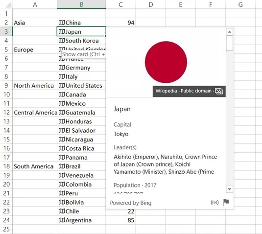 Excel&nbsp;2019 līdzekļi: jaunums